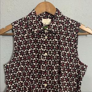 KATE SPADE RAMBLING ROSES RUFFLE TOP  NWT